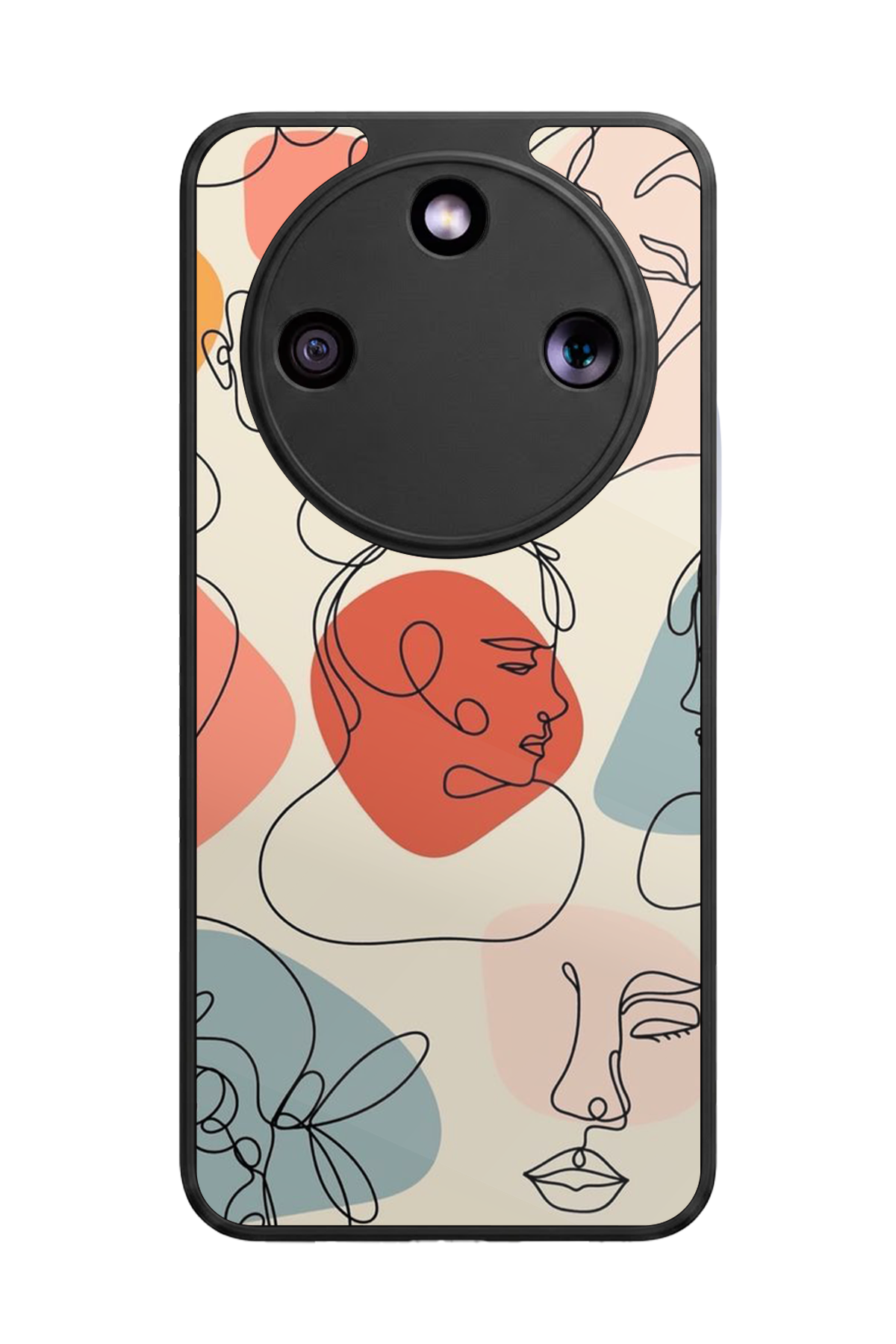 Honor Magic 8 Lite Uyumlu Line Art Tasarımlı Glossy Premium Kılıf