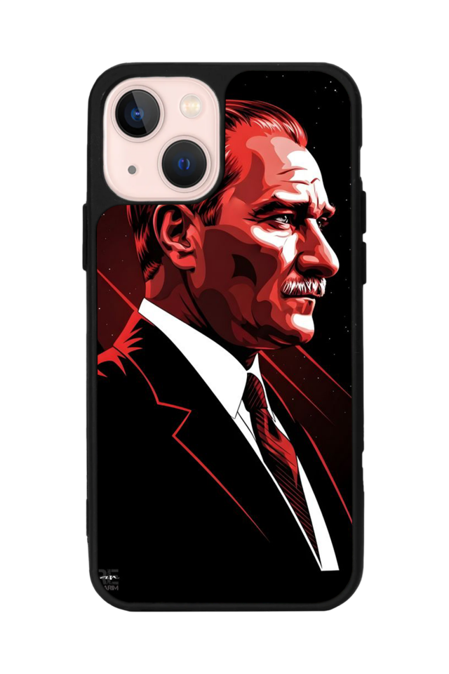 iPhone 15 Plus Uyumlu Mustafa Kemal Ataturk Tasarımlı Glossy Premium Kılıf