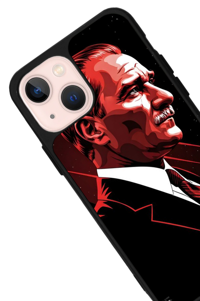 iPhone 15 Plus Uyumlu Mustafa Kemal Ataturk Tasarımlı Glossy Premium Kılıf
