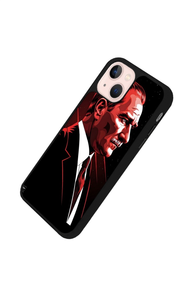 iPhone 15 Plus Uyumlu Mustafa Kemal Ataturk Tasarımlı Glossy Premium Kılıf
