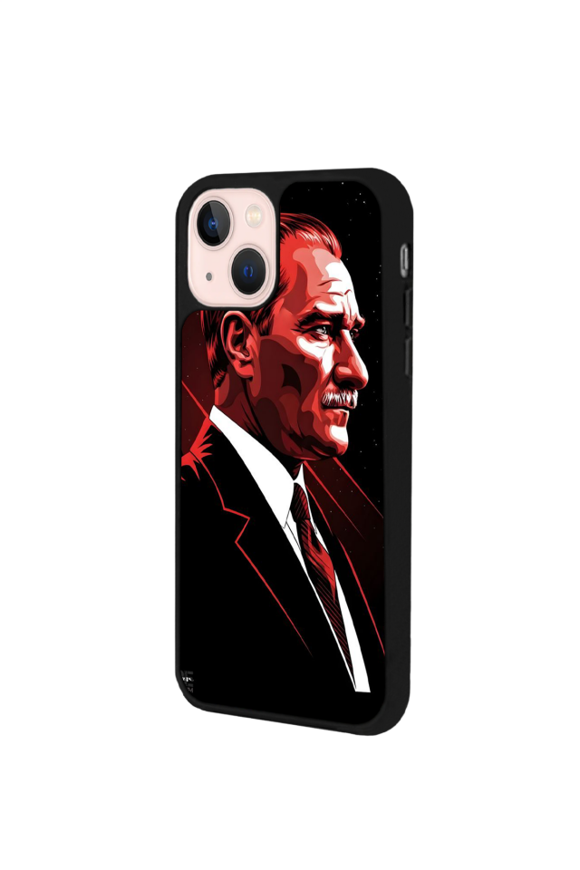 iPhone 15 Plus Uyumlu Mustafa Kemal Ataturk Tasarımlı Glossy Premium Kılıf