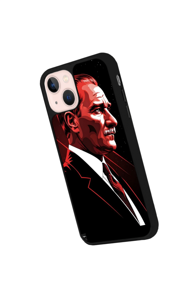 iPhone 15 Plus Uyumlu Mustafa Kemal Ataturk Tasarımlı Glossy Premium Kılıf