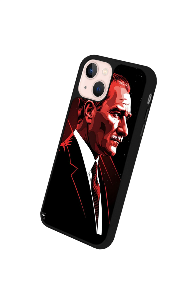 iPhone 15 Plus Uyumlu Mustafa Kemal Ataturk Tasarımlı Glossy Premium Kılıf
