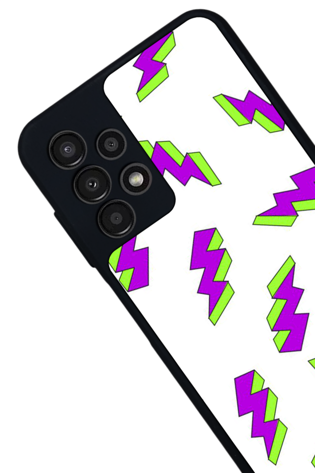 Samsung Galaxy A13 Uyumlu Simsek Tasarımlı Glossy Premium Kılıf