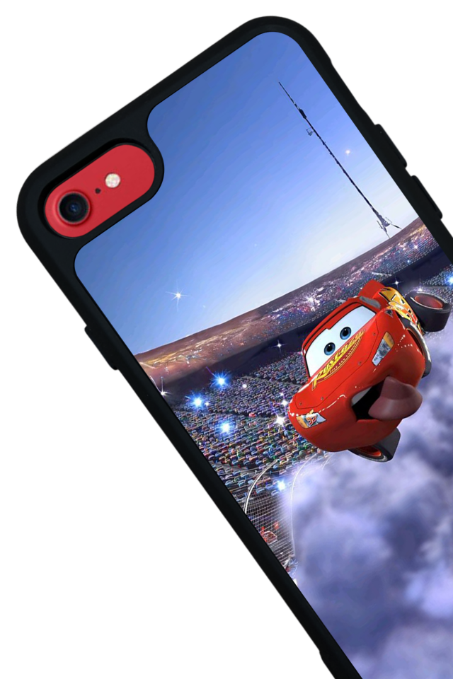 iPhone SE Uyumlu Şimsek McQueen Tasarımlı Glossy Premium Kılıf