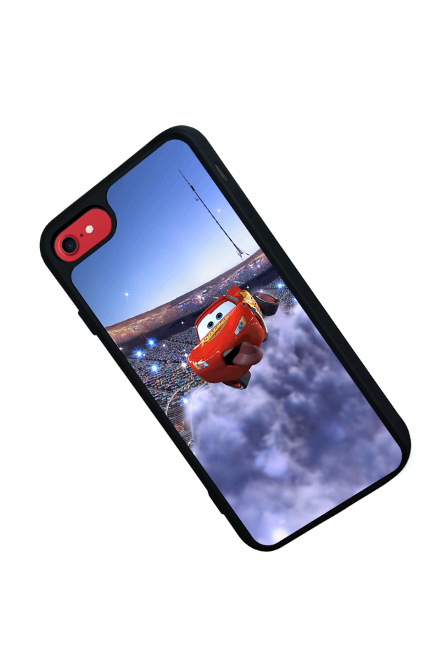 iPhone SE Uyumlu Şimsek McQueen Tasarımlı Glossy Premium Kılıf