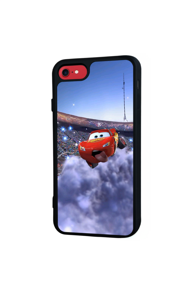 iPhone SE Uyumlu Şimsek McQueen Tasarımlı Glossy Premium Kılıf