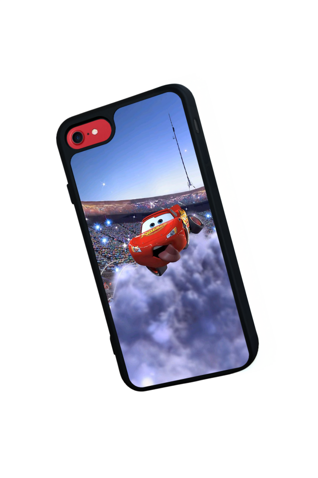 iPhone SE Uyumlu Şimsek McQueen Tasarımlı Glossy Premium Kılıf