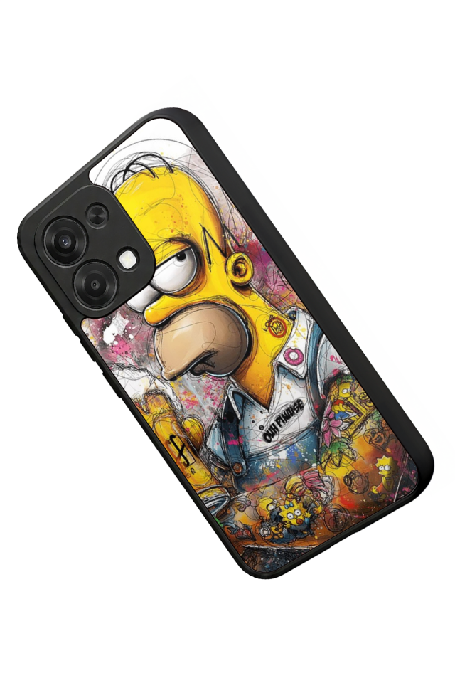 Oppo A6 Pro Uyumlu The Simpsons Tasarımlı Glossy Premium Kılıf
