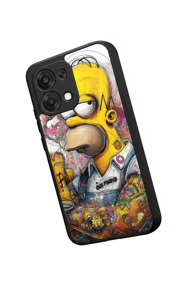 Oppo A6 Pro Uyumlu The Simpsons Tasarımlı Glossy Premium Kılıf