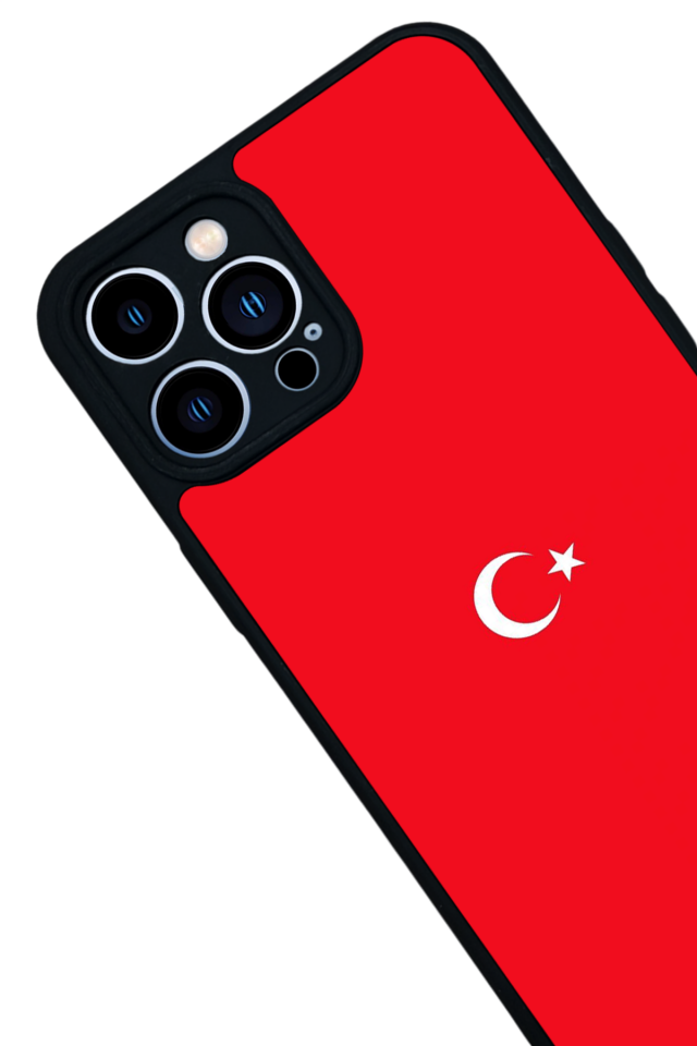 iPhone 13 Pro Max Uyumlu Türk Bayragi Tasarımlı Glossy Premium Kılıf