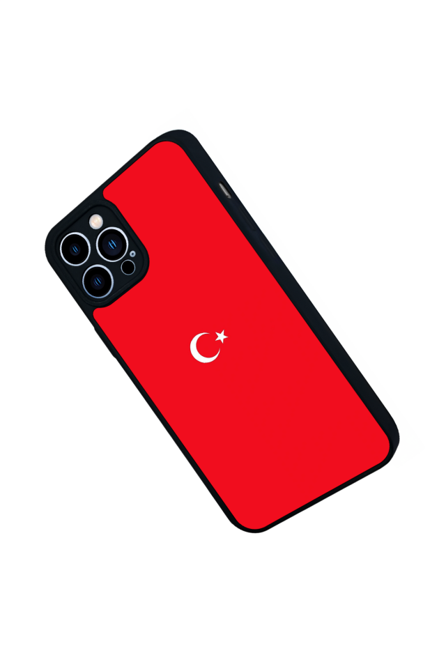 iPhone 13 Pro Max Uyumlu Türk Bayragi Tasarımlı Glossy Premium Kılıf
