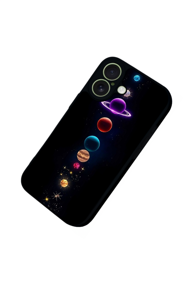 iPhone 17 Uyumlu Uzay Tasarımlı Glossy Premium Kılıf