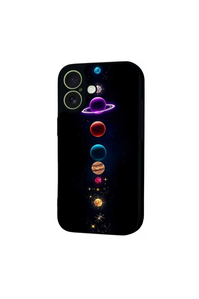 iPhone 17 Uyumlu Uzay Tasarımlı Glossy Premium Kılıf