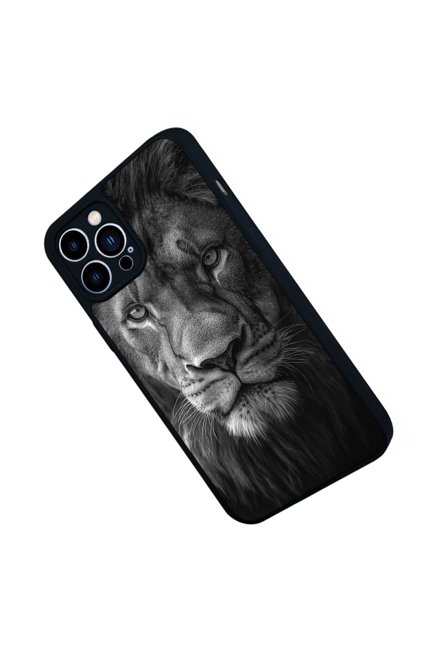 iPhone 12 Pro Max Uyumlu Aslan Tasarımlı Glossy Premium Kılıf
