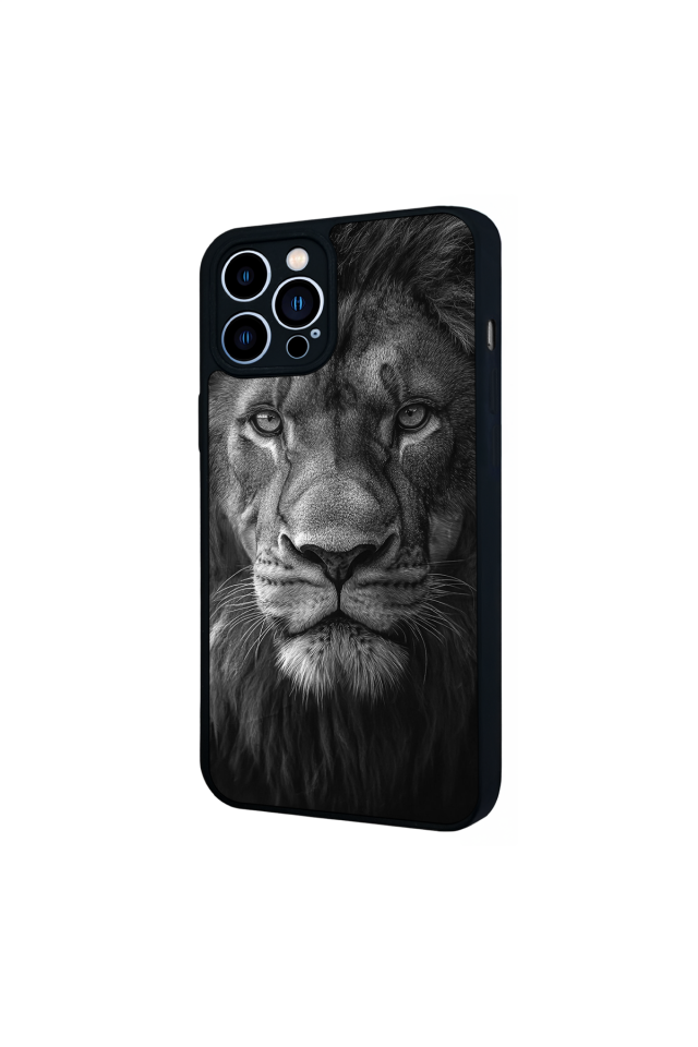 iPhone 12 Pro Max Uyumlu Aslan Tasarımlı Glossy Premium Kılıf