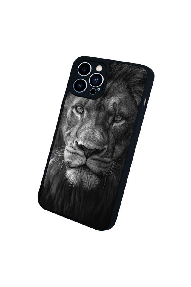 iPhone 12 Pro Max Uyumlu Aslan Tasarımlı Glossy Premium Kılıf