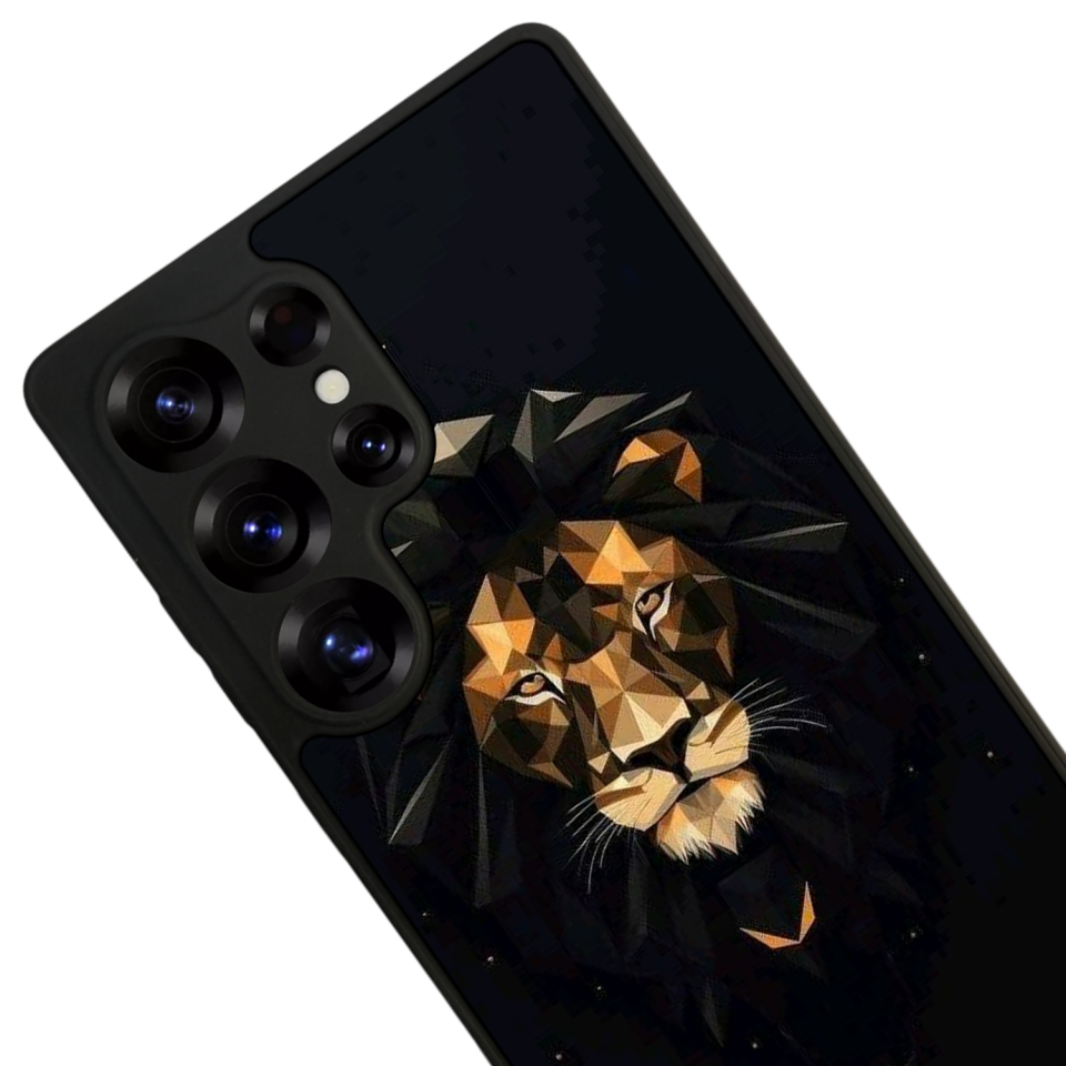 Samsung Galaxy S25 Ultra Uyumlu Aslan Tasarımlı Glossy Premium Kılıf