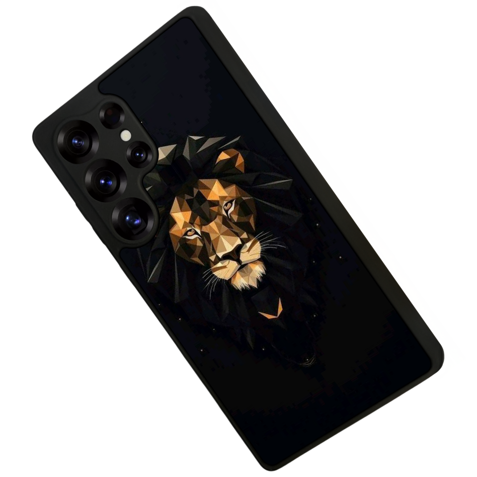 Samsung Galaxy S25 Ultra Uyumlu Aslan Tasarımlı Glossy Premium Kılıf