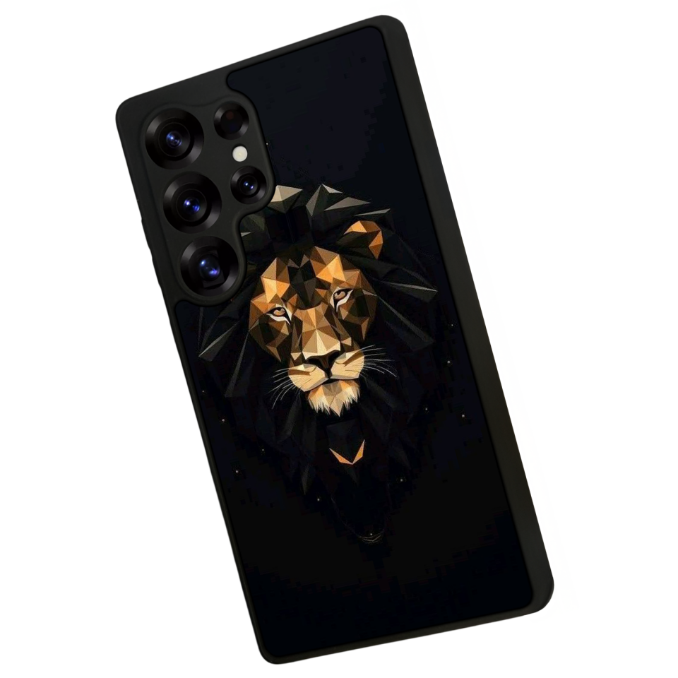 Samsung Galaxy S25 Ultra Uyumlu Aslan Tasarımlı Glossy Premium Kılıf