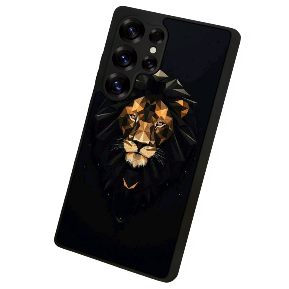 Samsung Galaxy S25 Ultra Uyumlu Aslan Tasarımlı Glossy Premium Kılıf