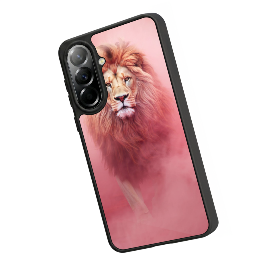 Samsung Galaxy A57 Uyumlu Aslan Tasarımlı Glossy Premium Kılıf