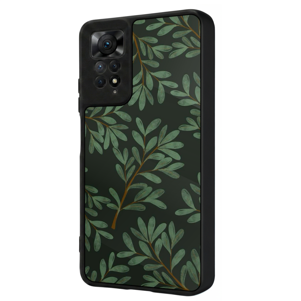 Xiaomi Redmi Note 11 Pro Uyumlu Botanik Tasarımlı Glossy Premium Kılıf