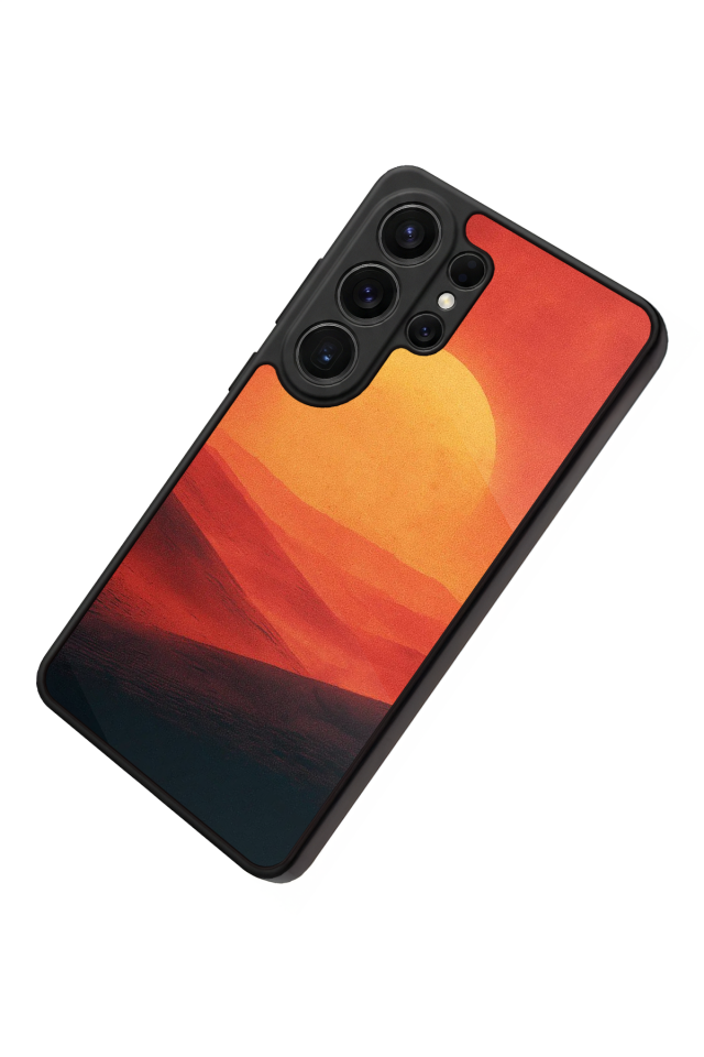 Samsung Galaxy S26 Ultra Uyumlu Güneş Tasarımlı Glossy Premium Kılıf