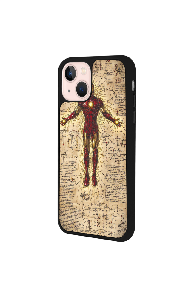 iPhone 13 Mini Uyumlu  Iron Man ( Demir Adam ) Tasarımlı Glossy Premium Kılıf