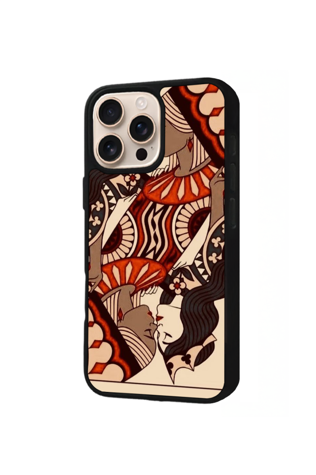 iPhone 16 Pro Uyumlu  Kalp Love Tasarımlı Glossy Premium Kılıf
