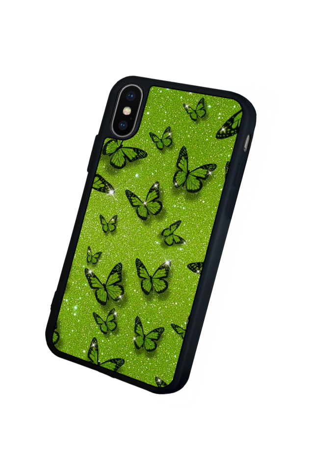 iPhone X/ XS Uyumlu Kelebek Tasarımlı Glossy Premium Kılıf
