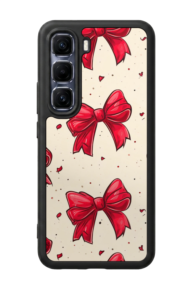 Infinix Hot 60 Pro Plus Uyumlu Kurdele Tasarımlı Glossy Premium Kılıf