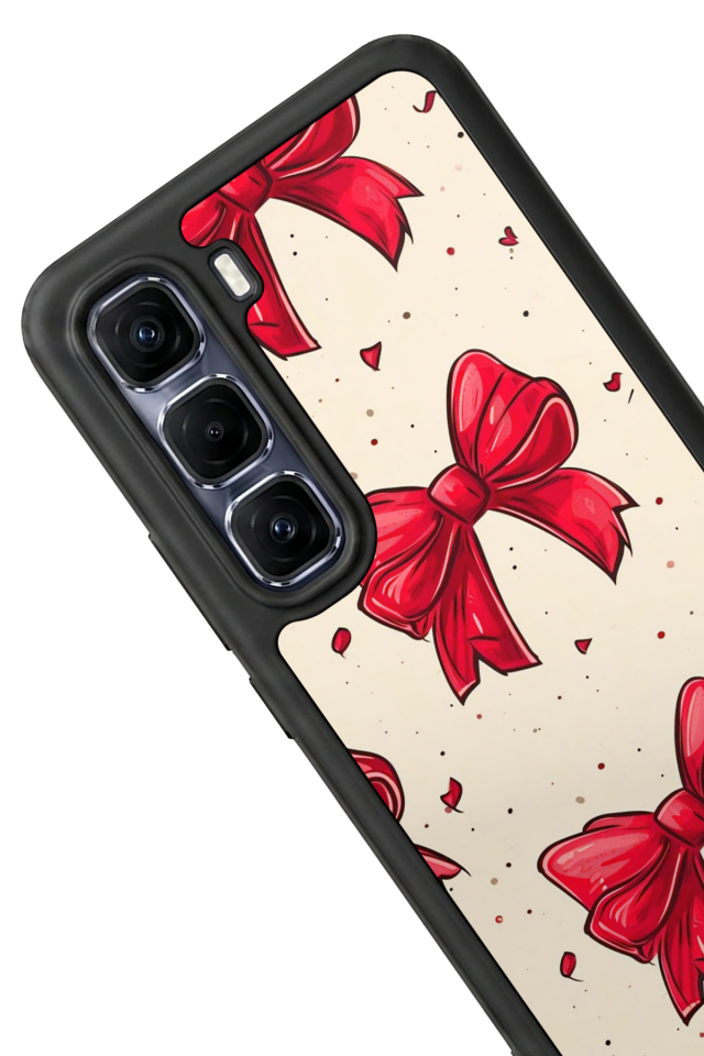 Infinix Hot 60 Pro Plus Uyumlu Kurdele Tasarımlı Glossy Premium Kılıf