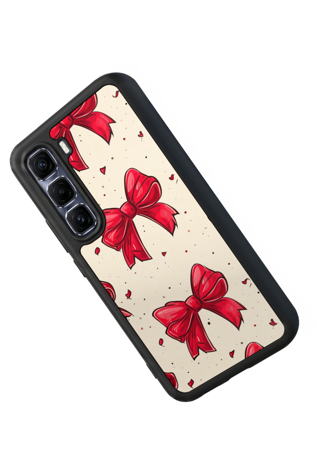 Infinix Hot 60 Pro Plus Uyumlu Kurdele Tasarımlı Glossy Premium Kılıf