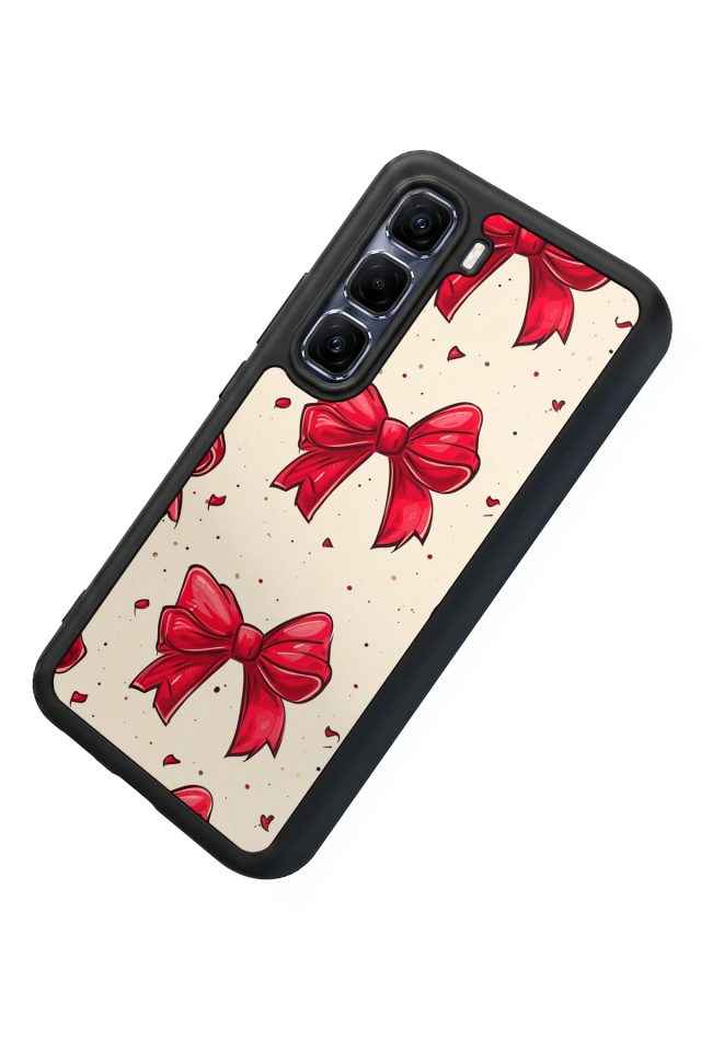 Infinix Hot 60 Pro Plus Uyumlu Kurdele Tasarımlı Glossy Premium Kılıf