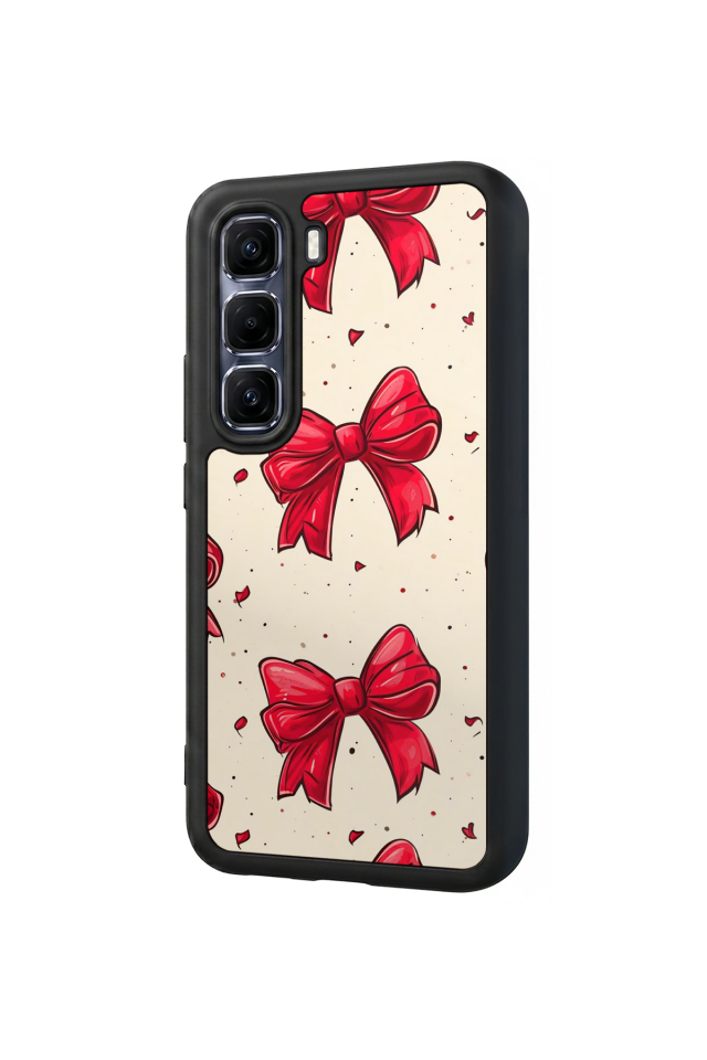 Infinix Hot 60 Pro Plus Uyumlu Kurdele Tasarımlı Glossy Premium Kılıf