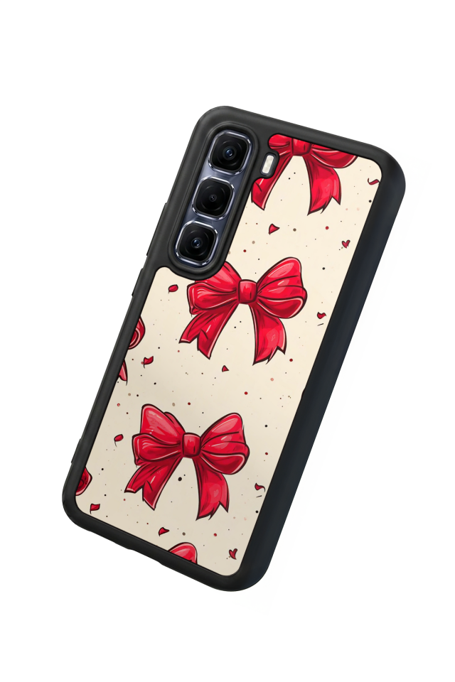 Infinix Hot 60 Pro Plus Uyumlu Kurdele Tasarımlı Glossy Premium Kılıf