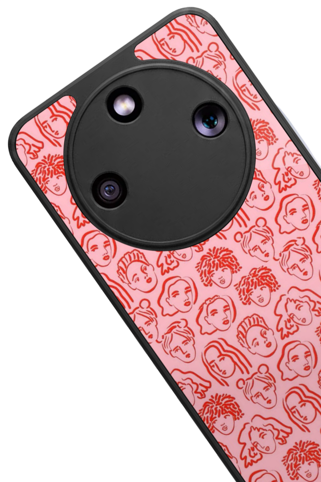 Honor Magic 8 Lite Uyumlu Line Art Tasarımlı Glossy Premium Kılıf