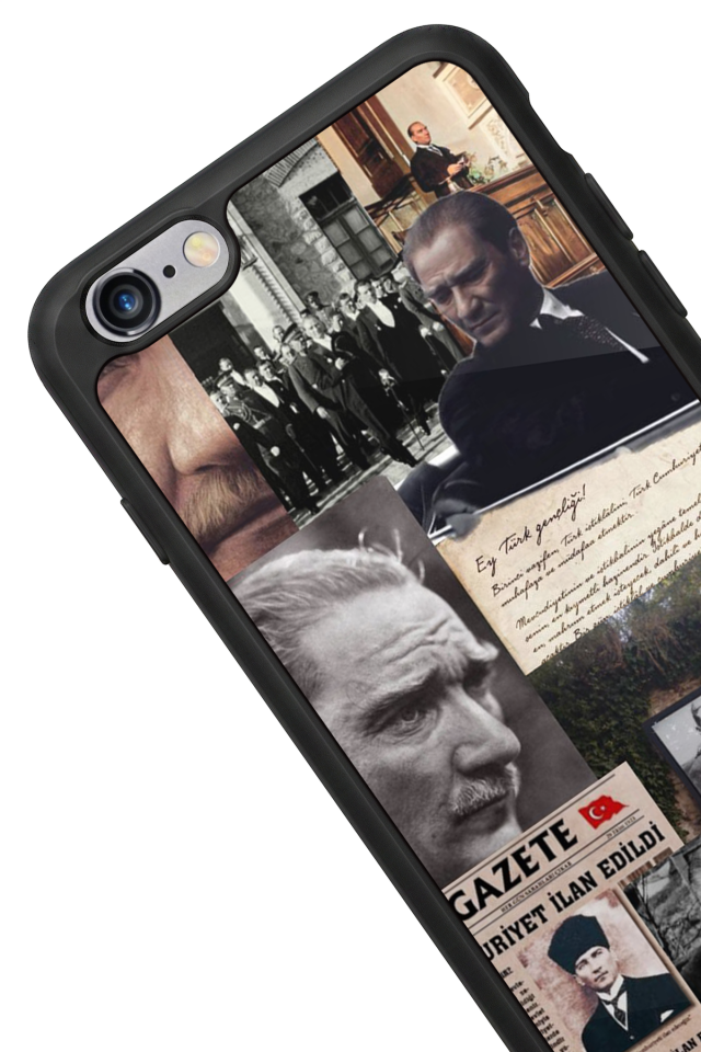 iPhone 6s Plus Uyumlu Mustafa Kemal Ataturk Tasarımlı Glossy Premium Kılıf