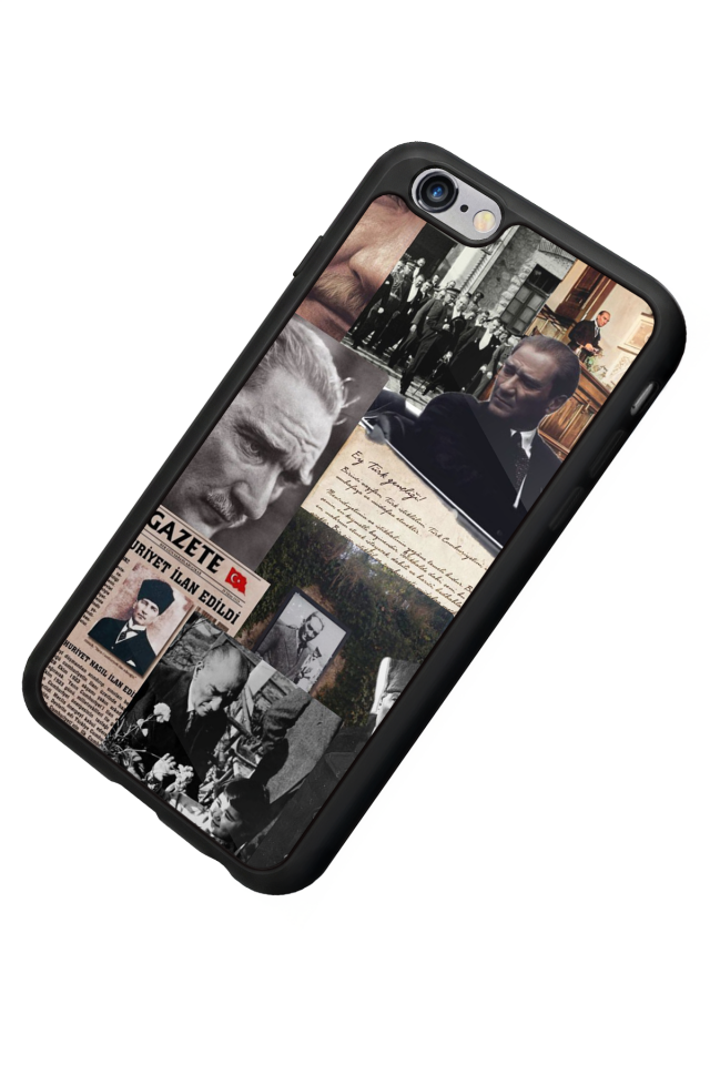 iPhone 6s Plus Uyumlu Mustafa Kemal Ataturk Tasarımlı Glossy Premium Kılıf