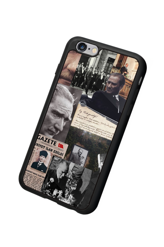 iPhone 6s Plus Uyumlu Mustafa Kemal Ataturk Tasarımlı Glossy Premium Kılıf