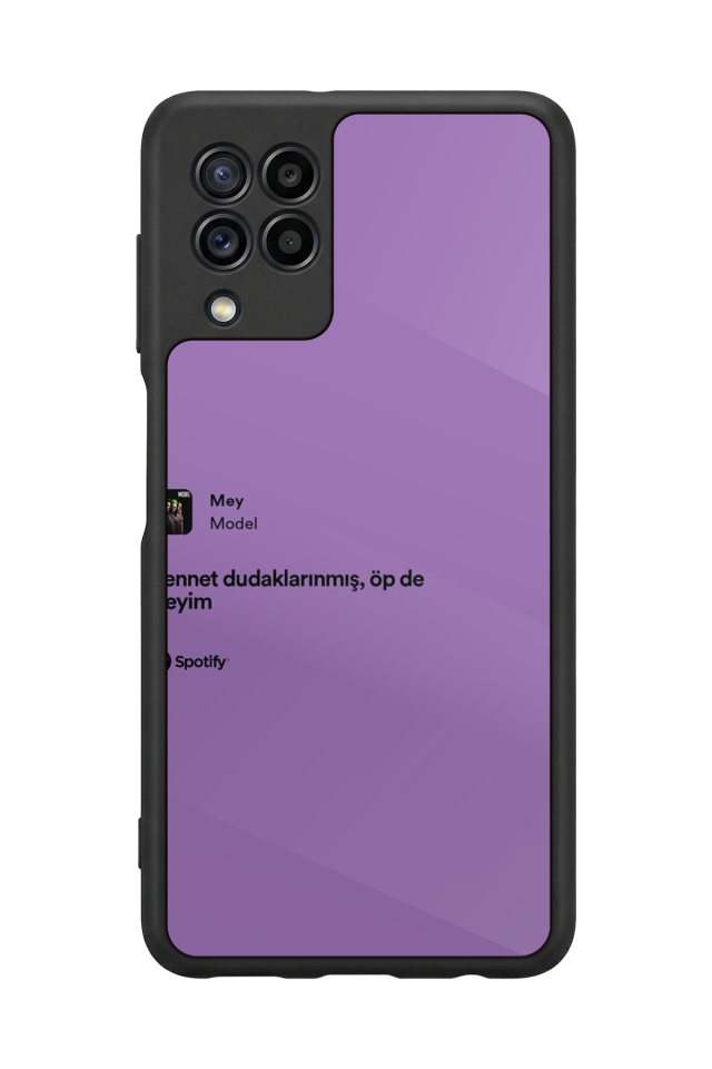 Samsung Galaxy M32 Uyumlu Sarki Sozleri Tasarımlı Glossy Premium Kılıf