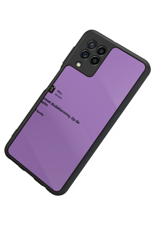 Samsung Galaxy M32 Uyumlu Sarki Sozleri Tasarımlı Glossy Premium Kılıf