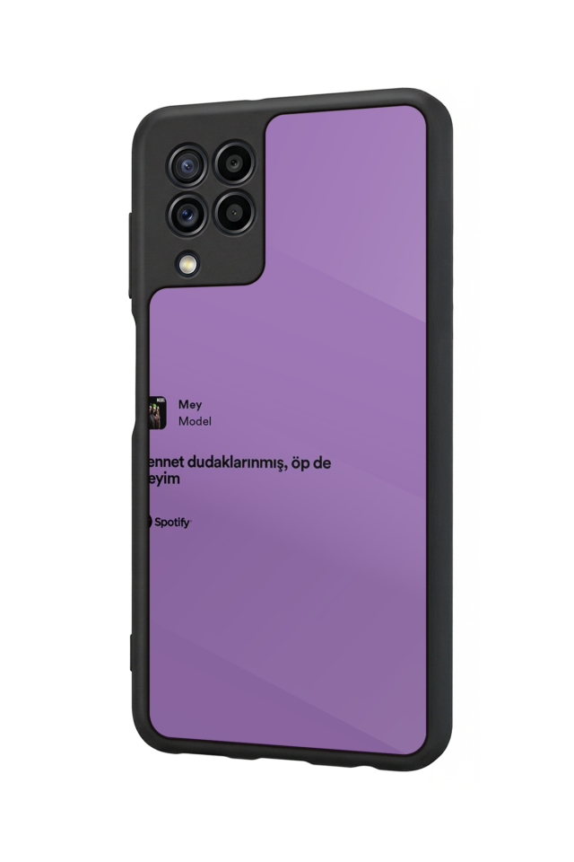 Samsung Galaxy M32 Uyumlu Sarki Sozleri Tasarımlı Glossy Premium Kılıf