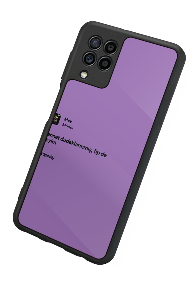 Samsung Galaxy M32 Uyumlu Sarki Sozleri Tasarımlı Glossy Premium Kılıf
