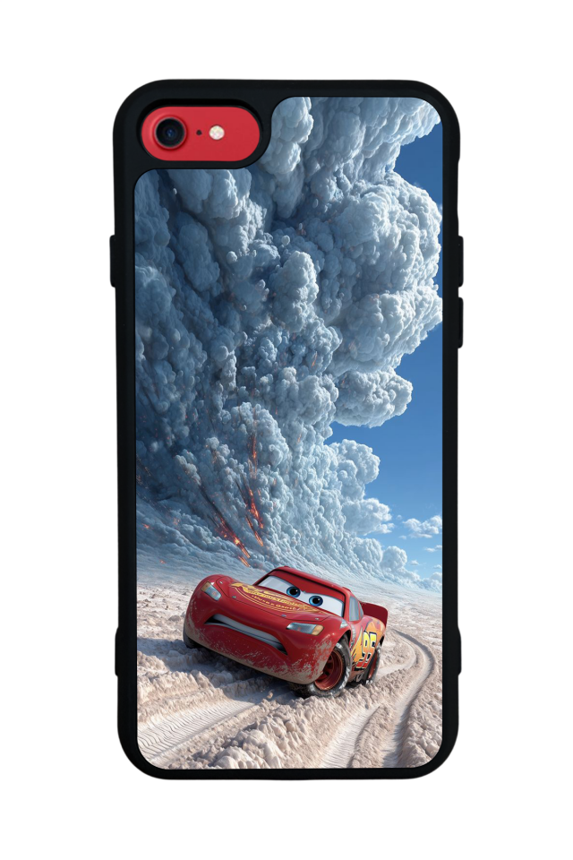 iPhone SE Uyumlu Şimsek McQueen Tasarımlı Glossy Premium Kılıf