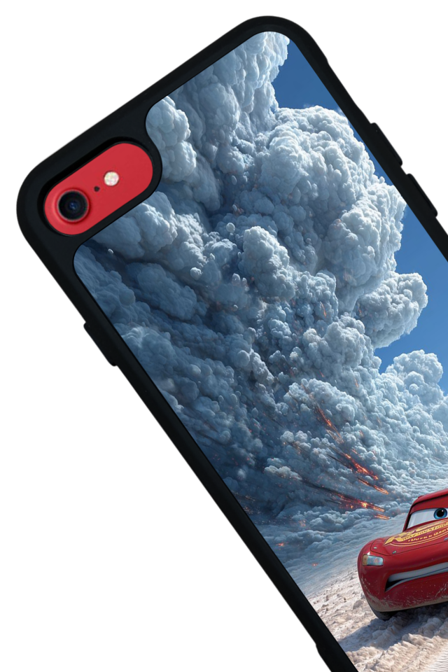 iPhone SE Uyumlu Şimsek McQueen Tasarımlı Glossy Premium Kılıf