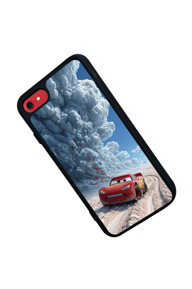 iPhone SE Uyumlu Şimsek McQueen Tasarımlı Glossy Premium Kılıf