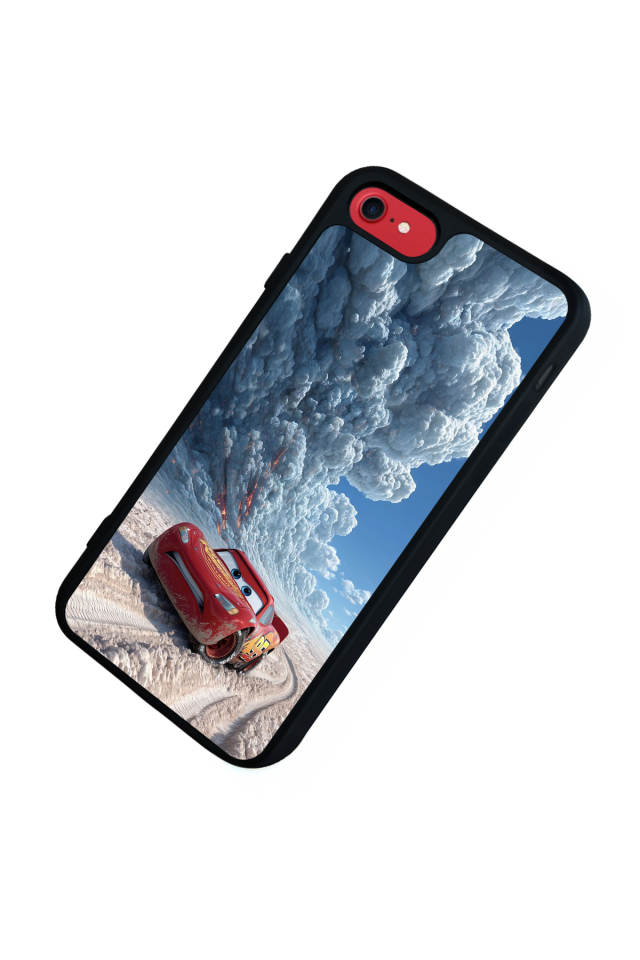 iPhone SE Uyumlu Şimsek McQueen Tasarımlı Glossy Premium Kılıf