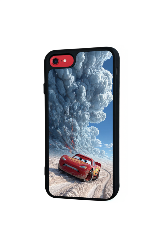 iPhone SE Uyumlu Şimsek McQueen Tasarımlı Glossy Premium Kılıf